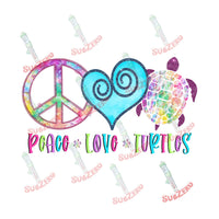 Sublimation Transfer Sublimation Prints Peace Love Turtles Ready to press sublimation heat transfer Subzero Sublimations