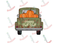 Sublimation Transfer Sublimation Prints Happy fall yall  ready to press sublimation heat press transfer with truck of pumpkins Subzero Sublimations