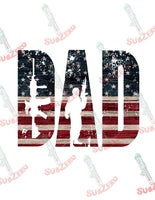 Sublimation Transfer Sublimation Prints Fathers Day Patriotic Military Dad or Daddy sublimation Transfer Subzero Sublimations