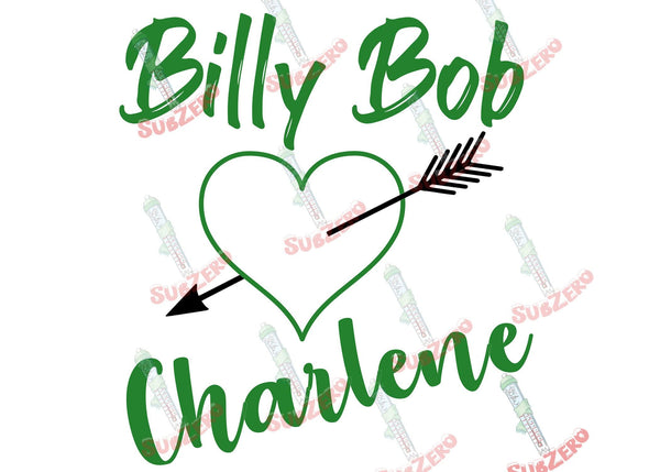 Sublimation Prints Billy Bob and Charlene Ready to press sublimation heat transfer Subzero Sublimations