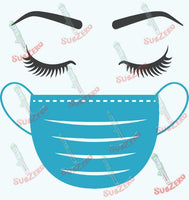 Sublimation Transfer Sublimation Prints Eyelashes with Mask Ready to Press Sublimation Heat Transfer Subzero Sublimations