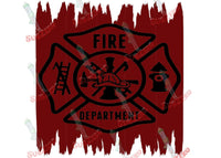 Sublimation Transfer Sublimation Prints Fire dept badge fireman first responder Ready to press sublimation heat transfer Subzero Sublimations
