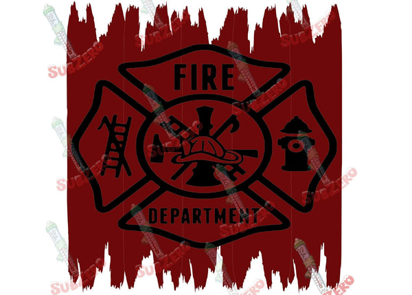 Sublimation Transfer Sublimation Prints Fire dept badge fireman first responder Ready to press sublimation heat transfer Subzero Sublimations