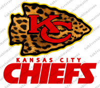 Sublimation Transfer Sublimation Prints football kansas chiefs leopard print Subzero Sublimations