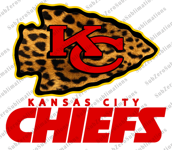 Sublimation Transfer Sublimation Prints football kansas chiefs leopard print Subzero Sublimations