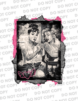 Sublimation Transfer Sublimation Prints Beauty Icons Marilyn and Audrey getting a tattoo Ready to press sublimation heat transfer Subzero Sublimations