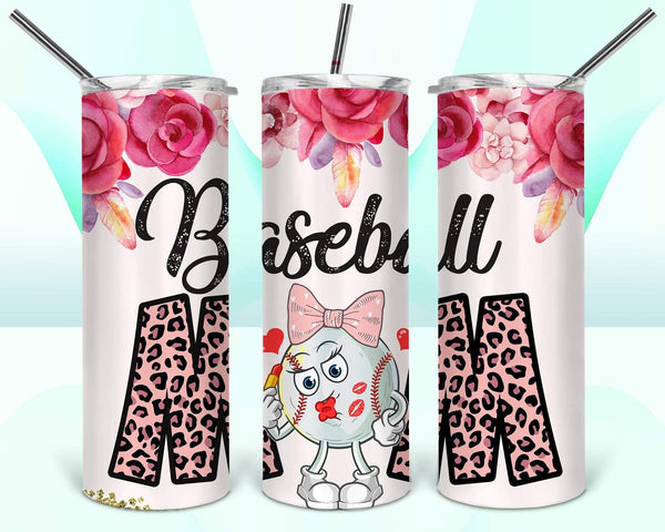 Tumbler Transfers Sublimation Prints Baseball Mom Ready to Press Tumbler Transfer 20oz Straight and Tapered Subzero Sublimations
