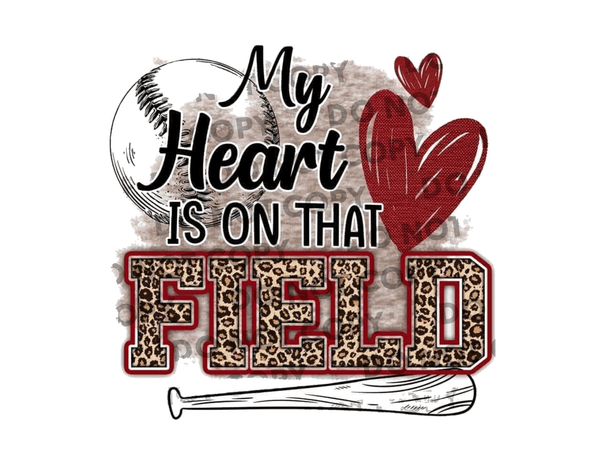 Sublimation Transfer Sublimation Prints My Heart Is In That Field Baseball Ready to Press Sublimation Transfer Subzero Sublimations