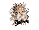 Sublimation Prints 3" / Leopard Believe Santa Ready to Press Sublimation Transfer Subzero Sublimations