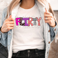 Sublimation Transfer Sublimation Prints Colorful "Flirty" Valentines day  ready to press sublimation heat transfer Subzero Sublimations