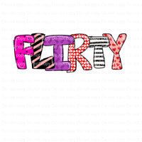 Sublimation Transfer Sublimation Prints Colorful "Flirty" Valentines day  ready to press sublimation heat transfer Subzero Sublimations