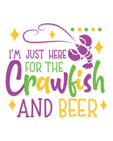 Sublimation Transfer Sublimation Prints Im just here for the crawfish and beer Ready topress sublimation transfer Subzero Sublimations
