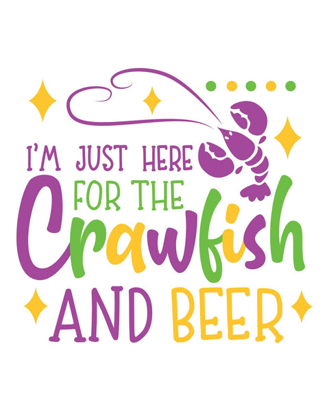 Sublimation Transfer Sublimation Prints Im just here for the crawfish and beer Ready topress sublimation transfer Subzero Sublimations