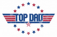Top Dad Fathers Day Ready  Press Sublimation heat transfer