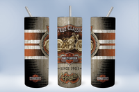 True Classic Motorcycle Ready to Press Tumbler Transfer 20oz Straight and Tapered