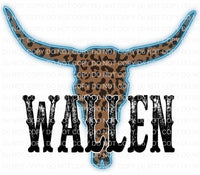 neon bull skull wallen Ready to Press Sublimation Transfer