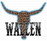 neon bull skull wallen Ready to Press Sublimation Transfer